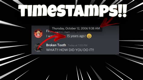 4 years ago. . How to use unix timestamp discord